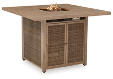 Load image into Gallery viewer, Walton Bridge - Driftwood - Square Bar Table W/Fire Pit