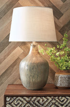 Load image into Gallery viewer, Mari - Gray / Gold Finish - Glass Table Lamp