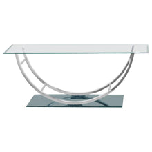 Load image into Gallery viewer, Danville - Rectangular U-Shaped Glass Top Coffee Table - Chrome