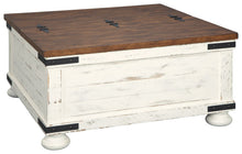 Load image into Gallery viewer, Wystfield - White / Brown - Cocktail Table with Storage