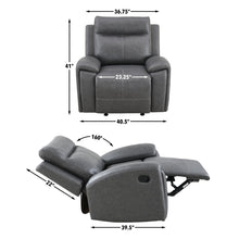 Load image into Gallery viewer, Gaston - Manual Recliner - Gray