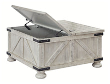 Load image into Gallery viewer, Carynhurst - Whitewash - Cocktail Table with Storage