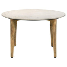 Load image into Gallery viewer, Aldis - Round Marble Top Coffee Table - White And Natural