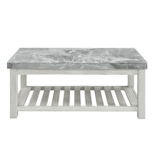 Load image into Gallery viewer, Canova - Gray Marble Top Coffee Table - White