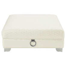 Load image into Gallery viewer, Chaviano - Square Upholstered Ottoman - Pearl White