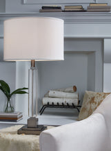 Load image into Gallery viewer, Deccalen - Clear / Silver Finish - Crystal Table Lamp