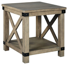 Load image into Gallery viewer, Aldwin - Gray - Rectangular End Table - Crossbuck Styling