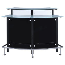 Load image into Gallery viewer, Keystone - Curved Glass Top Home Bar Wine Cabinet - Black