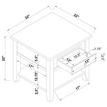 Load image into Gallery viewer, Bradford - 1-Drawer Square Wood End Table - Walnut