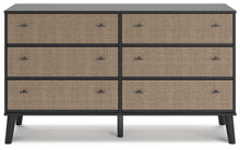 Load image into Gallery viewer, Charlang - Black / Gray - Six Drawer Dresser