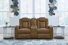 Load image into Gallery viewer, Wolfridge - Brindle - Power Reclining Loveseat With Console /Adj Hdrst