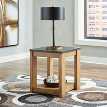 Load image into Gallery viewer, Quentina - Light Brown / Black - Rectangular End Table