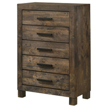Load image into Gallery viewer, Woodmont - 5-Drawer Bedroom Chest - Rustic Golden Brown