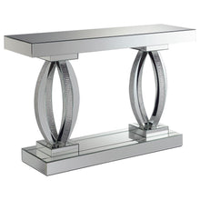 Load image into Gallery viewer, Amalia - Mirrored Acrylic Entryway Sofa Console Table - Silver