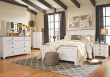 Load image into Gallery viewer, Willowton - Brown / Beige / White - Two Drawer Night Stand