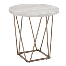 Load image into Gallery viewer, Rowyn - Faux Marble Top End Table - Gray