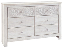 Load image into Gallery viewer, Paxberry - Whitewash - Dresser, Mirror - Medallion Drawer Pulls