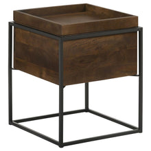 Load image into Gallery viewer, Ondrej - Square Accent Side Table Removable Tray - Dark Brown