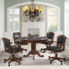 Load image into Gallery viewer, Turk - 5-Piece Dining And Game Table Set - Tobacco