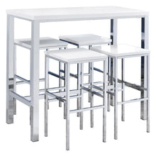 Load image into Gallery viewer, Natividad - 5 Piece Pub Height Bar Table Set - White High Gloss