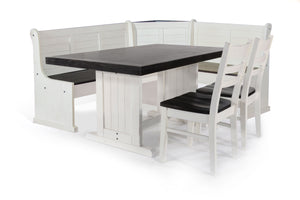 Carriage House - Breakfast Nook Set - White / Dark Brown