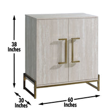 Load image into Gallery viewer, Larkin - Faux Marble Wine Cabinet - Pearl Silver
