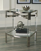 Load image into Gallery viewer, Chaseton - Clear / Silver Finish - Accent Table