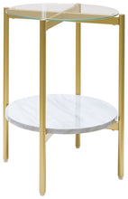 Load image into Gallery viewer, Wynora - White / Gold - Round End Table