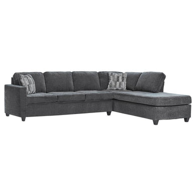 Mccord - Upholstered Track Arm Sectional Sofa - Dark Gray