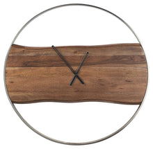 Load image into Gallery viewer, Panchali - Brown / Silver Finish - Wall Clock