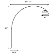 Load image into Gallery viewer, Krester - Dome Shade Metal Arc Floor Lamp - Chrome