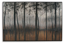 Load image into Gallery viewer, Philyra - Black / Orange / Silver - Wall Art