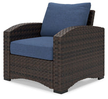 Load image into Gallery viewer, Windglow - Blue / Brown - Lounge Chair With Cushion