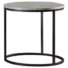 Load image into Gallery viewer, Lainey - Round Faux Marble Side End Table - Gray