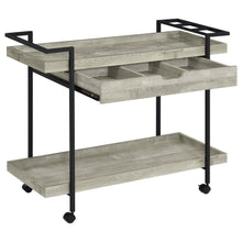 Load image into Gallery viewer, Ventura - Bar Cart With Storage Drawer - Gray Driftwood