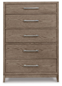 Chrestner - Gray - Five Drawer Chest