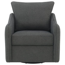 Load image into Gallery viewer, Madia - Upholstered Sloped Arm Swivel Glider Chair - Charcoal