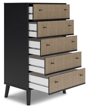 Load image into Gallery viewer, Charlang - Black / Gray - Five Drawer Chest