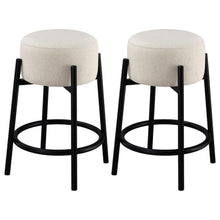 Load image into Gallery viewer, Leonard - Upholstered Backless Round Stools (Set of 2)