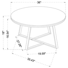 Load image into Gallery viewer, Hugo - Round Faux Marble Coffee Table - White And Matte Black