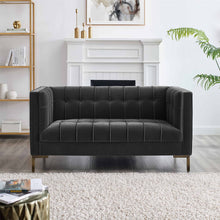 Load image into Gallery viewer, Isaac - Stitch Velvet Loveseat
