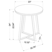 Load image into Gallery viewer, Hugo - Round Faux Marble End Table - White And Matte Black