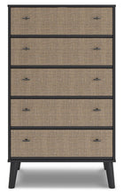 Load image into Gallery viewer, Charlang - Black / Gray - Five Drawer Chest