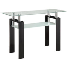 Load image into Gallery viewer, Dyer - Rectangular Glass Top Entryway Sofa Console Table - Black