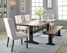 Load image into Gallery viewer, Bexley - 6 Piece Rectangular Live Edge Dining Table Set - Honey