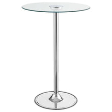 Load image into Gallery viewer, Thea - Round Glass Top LED Bistro Bar Table - Chrome