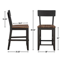 Load image into Gallery viewer, Bermuda - Counter Stool (Set of 2) - Black
