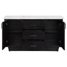 Load image into Gallery viewer, Sherry - 3-Drawer Marble Top Sideboard Buffet - Rustic Espresso