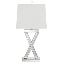 Load image into Gallery viewer, Dominick - Tapered Mirrored Acrylic Table Lamp - Silver