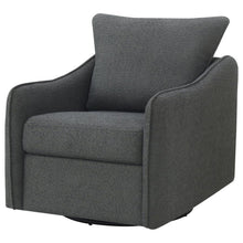 Load image into Gallery viewer, Madia - Upholstered Sloped Arm Swivel Glider Chair - Charcoal